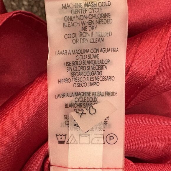 Calvin Klein Women's Satin Blouse Plus Size 1X Red Wrap Front V-Neck NWT $89 - Picture 16 of 16